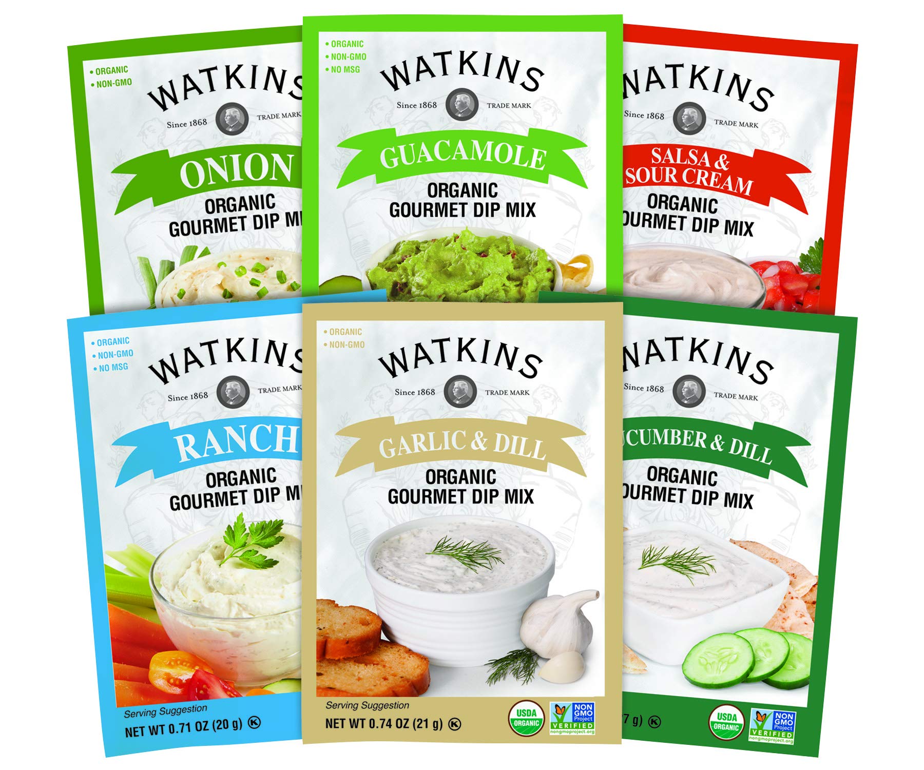 Watkins dip de cebolla preparado servido con chips, ideal para reuniones