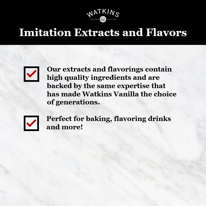 Watkins comparación de tamaño 11 fl. oz. junto a utensilios