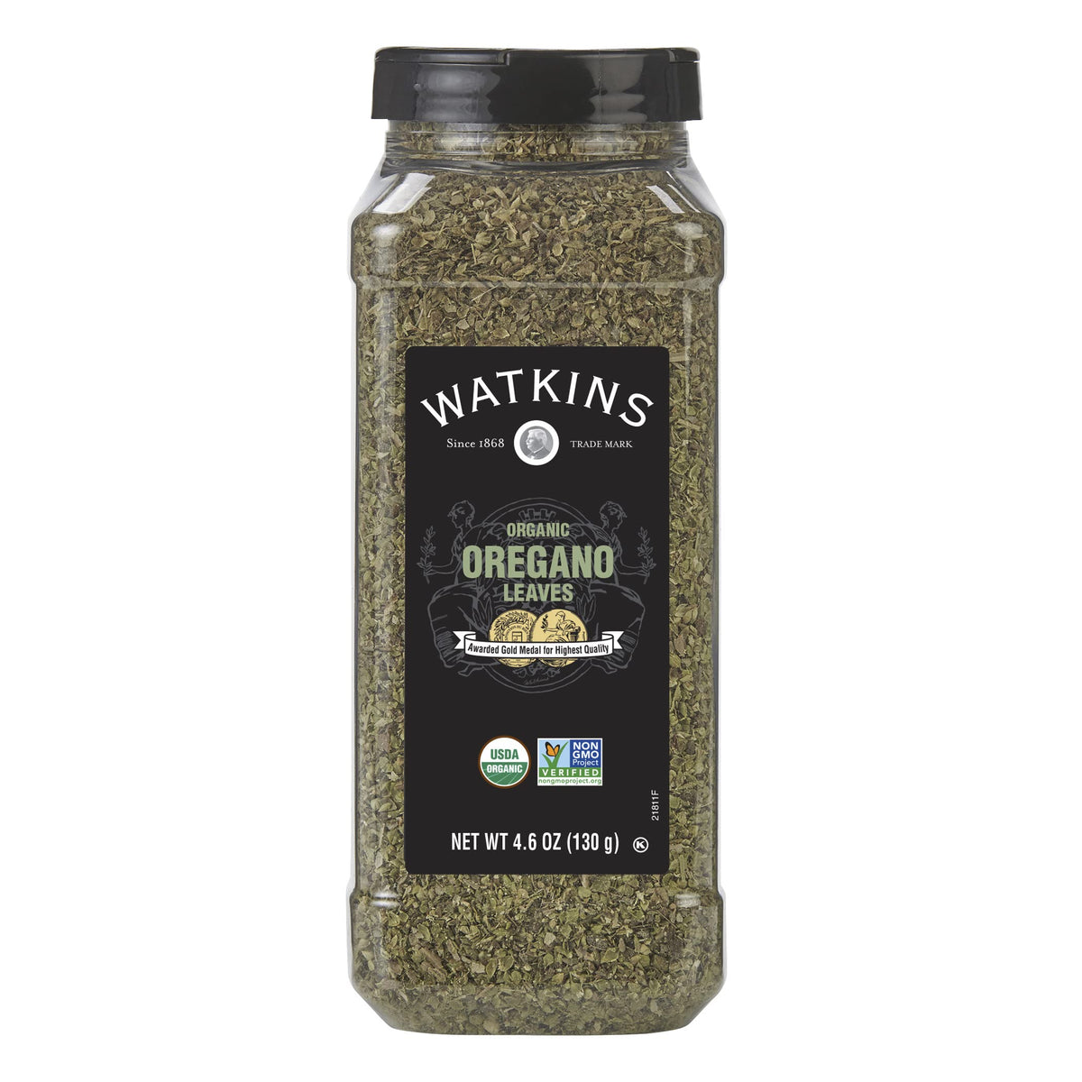 Watkins orégano envase frontal muestra presentación y uso culinario