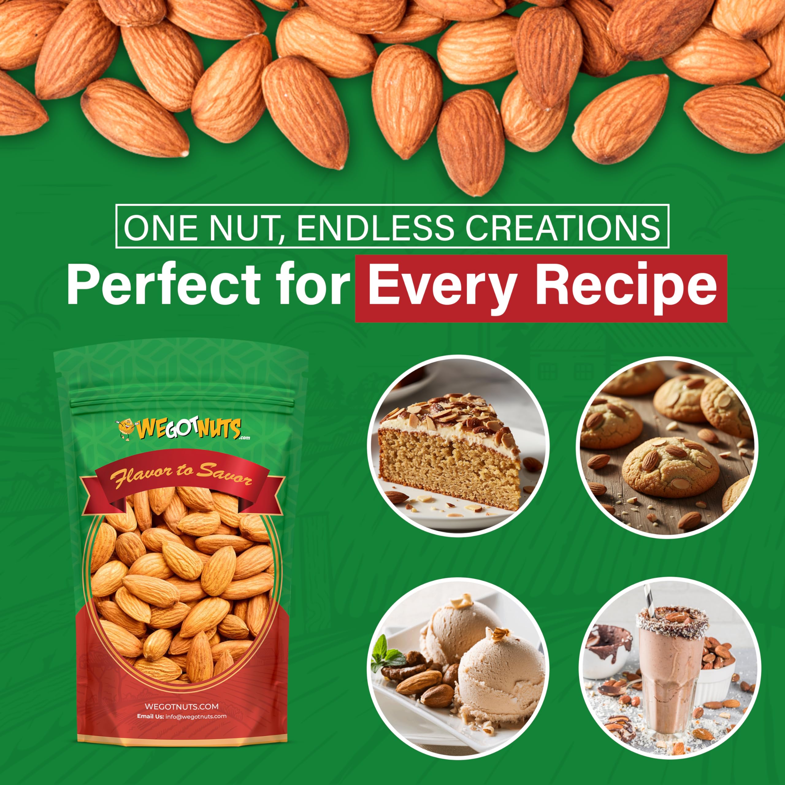 We Got Nuts almendras bolsa resellable preserva frescura tras abrir