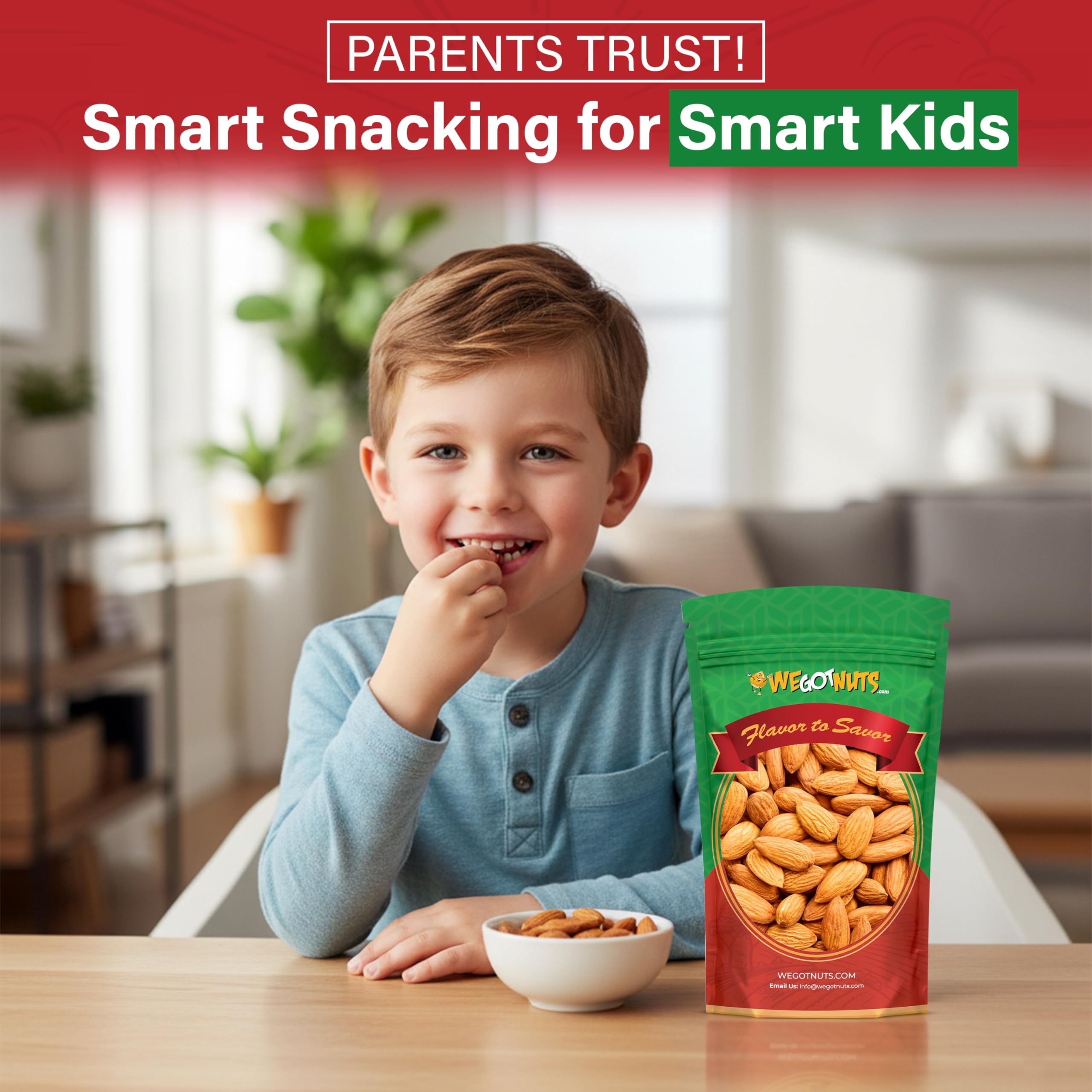 We Got Nuts almendras etiqueta kosher certificada para confianza alimentaria