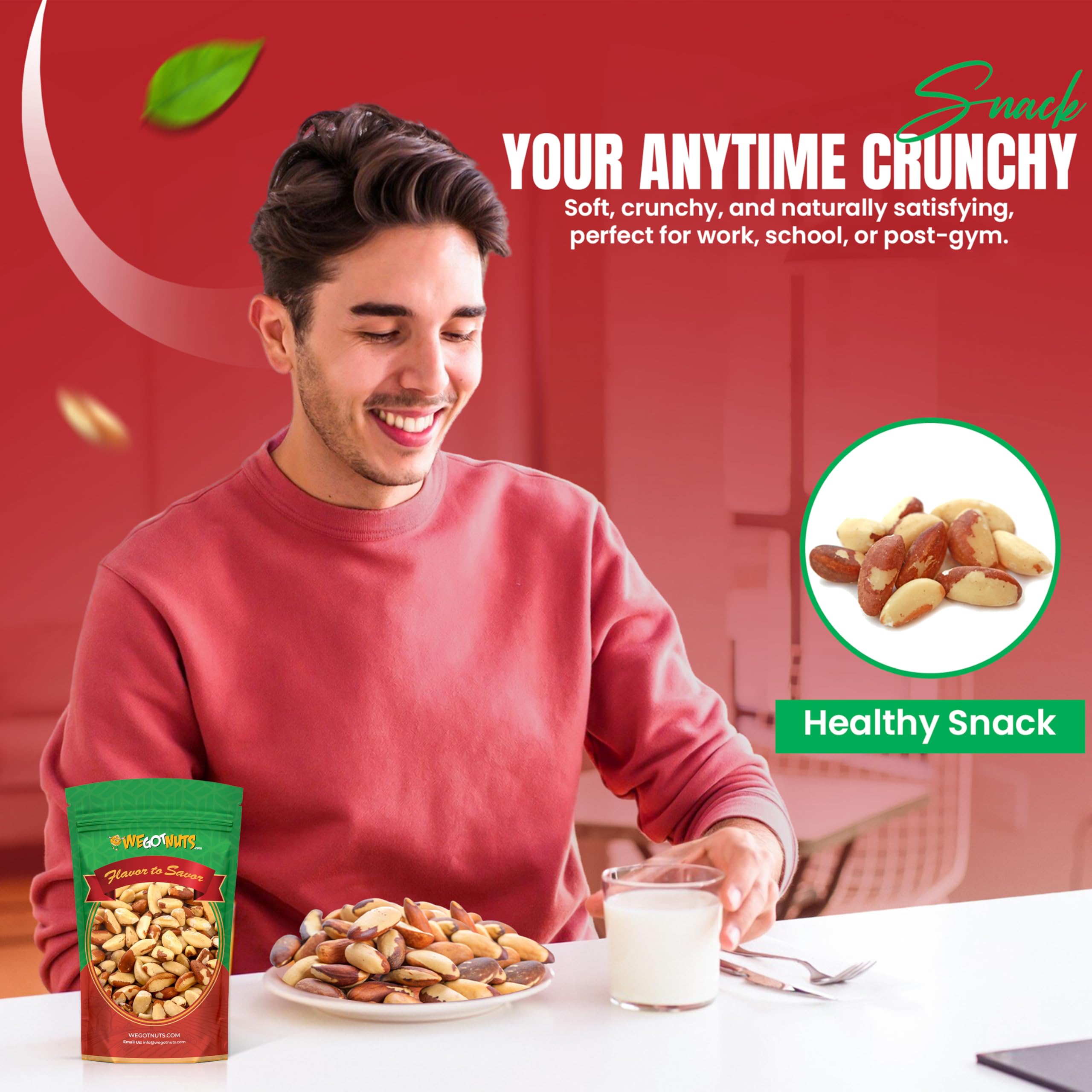 We Got Nuts nueces espolvoreadas en ensalada, aporte nutritivo y sabor