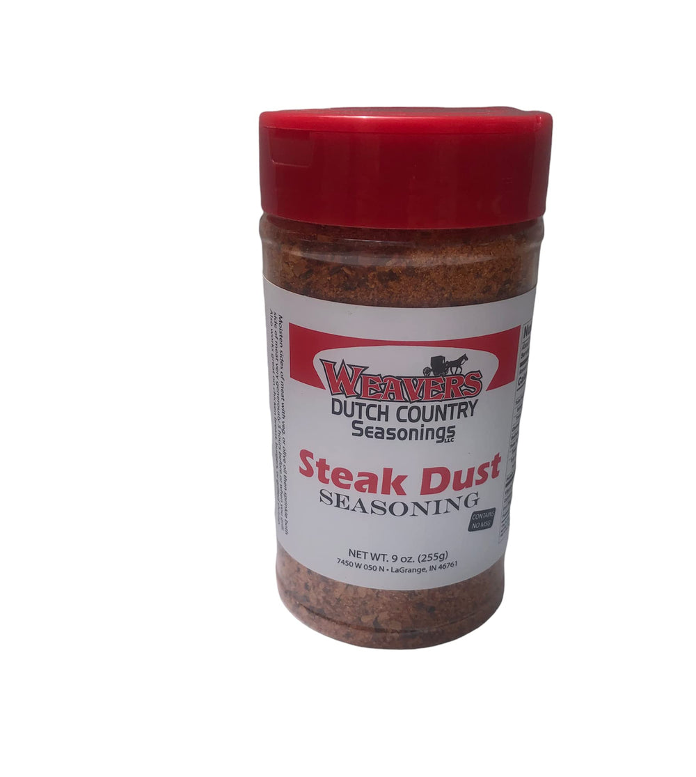 Weavers Steak Dust envase frontal mostrando la marca y etiqueta clara para identificar producto