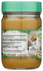 Wee Bee Honey etiqueta y código de lote visibles, indica trazabilidad del producto