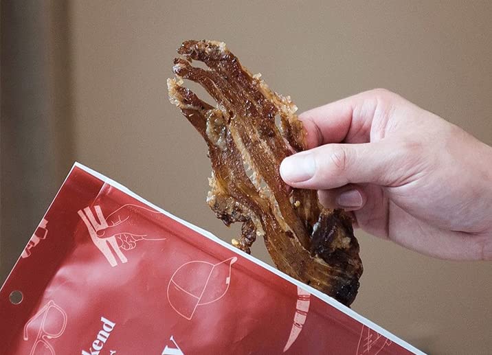 Weekend Jerky cierre sellado que mantiene frescura y textura