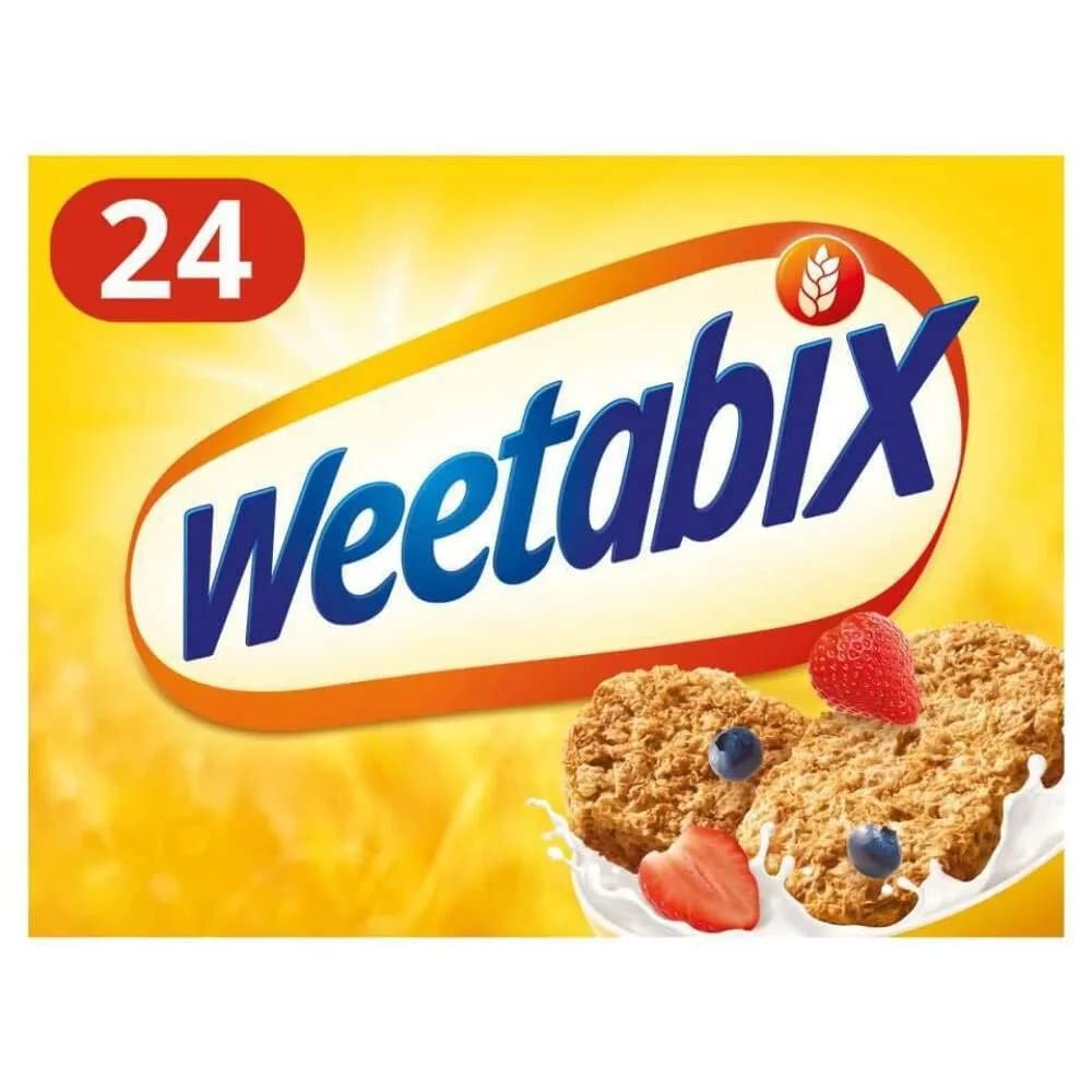 Weetabix frente del empaque mostrando tamaño familiar y conveniencia