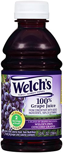 Welch's botella en mano lista para llevar fuera de casa