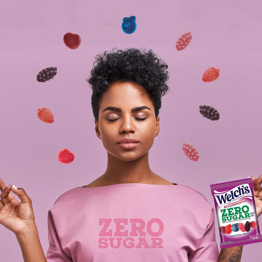 Welch's comparación de tamaño en mano para referencia de porción