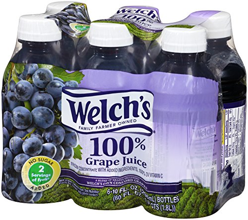 Welch's color y textura del jugo en vaso, sabor intenso