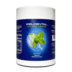 WELdental tubo de cartón frontal muestra empaque reciclable y recarga sostenible