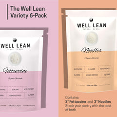 WellLean primer plano de textura fettuccine con mejor mordida