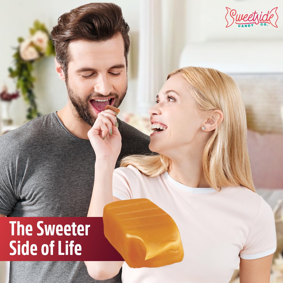 SWEETSIDE CANDY CO. cuenco con caramelos, aporta sabor listo para invitados