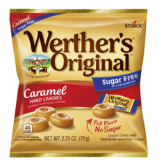 Werther's Original caramelo sabor café en mano con detalle que resalta aroma tostado y energía