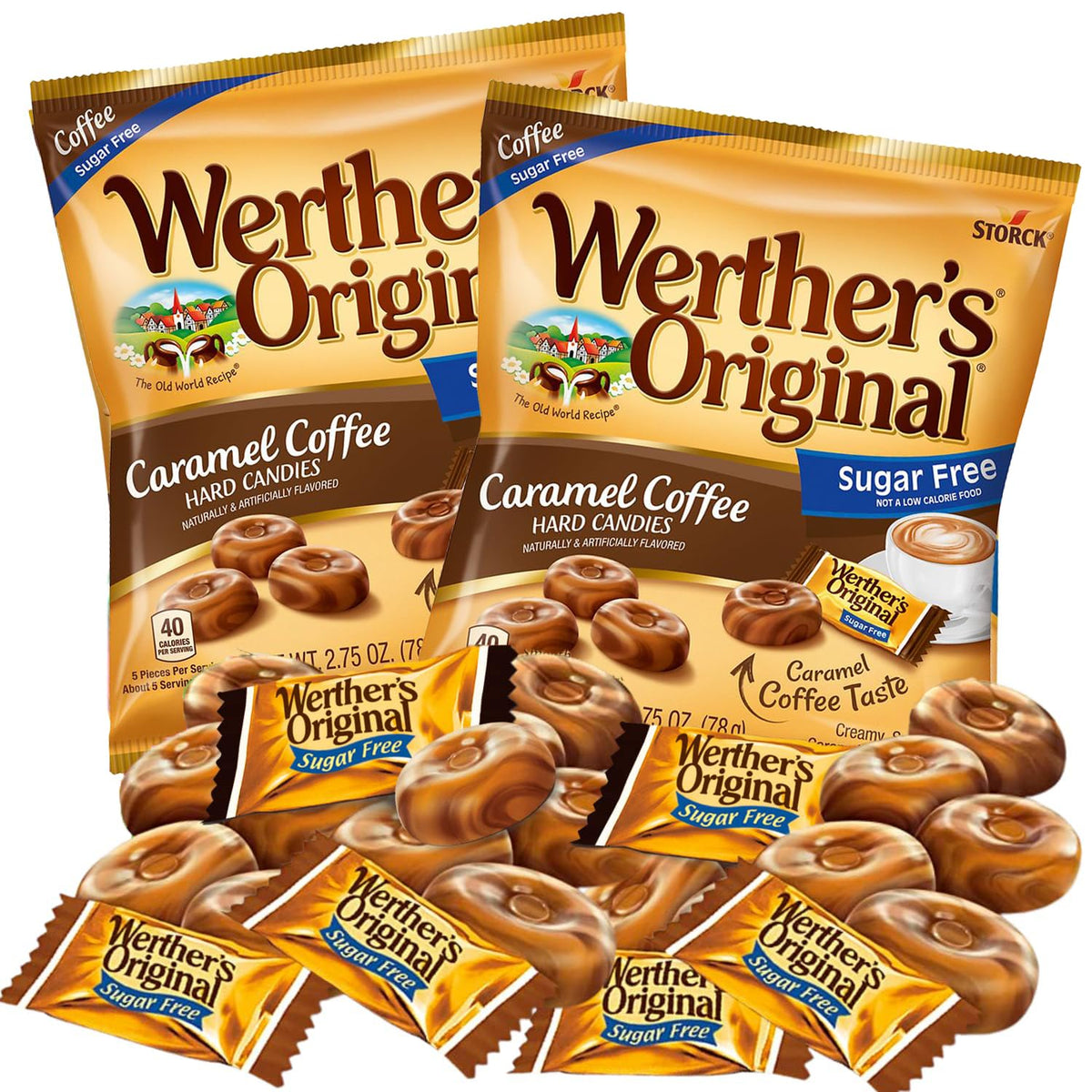 Werther's Original frente del paquete mostrando el marca y presentación, ideal para regalo