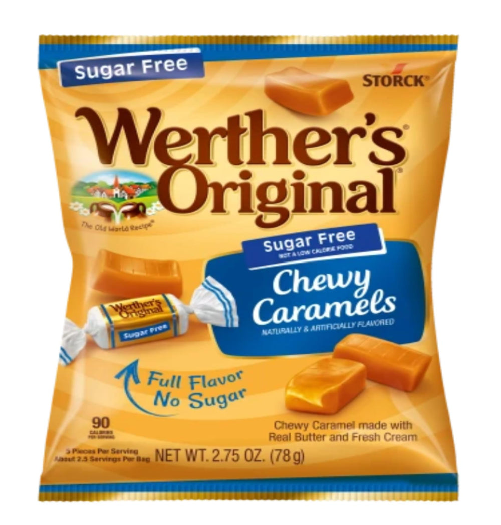 Werther's Original primer plano de textura del caramelo destacando cremosidad y sabor auténtico