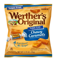 Werther's Original primer plano de textura del caramelo destacando cremosidad y sabor auténtico