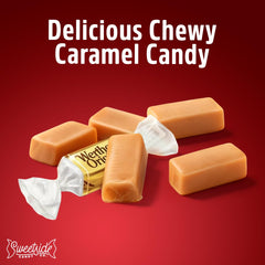 SWEETSIDE CANDY CO. textura del caramelo blando en primer plano, muestra cremosidad