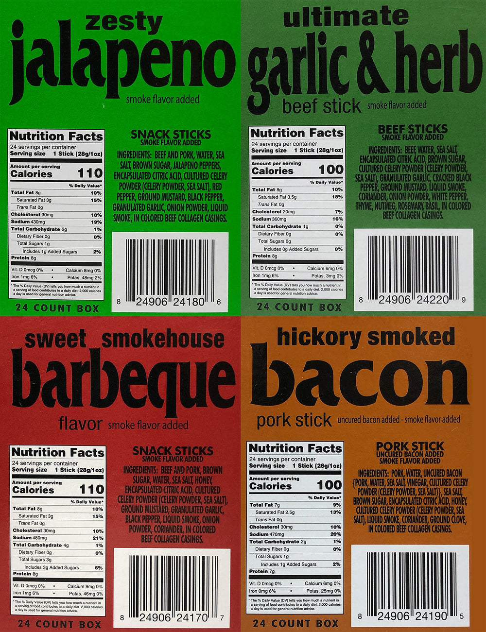 Western's Smokehouse gama de sabores dispuesta, permite comparar opciones