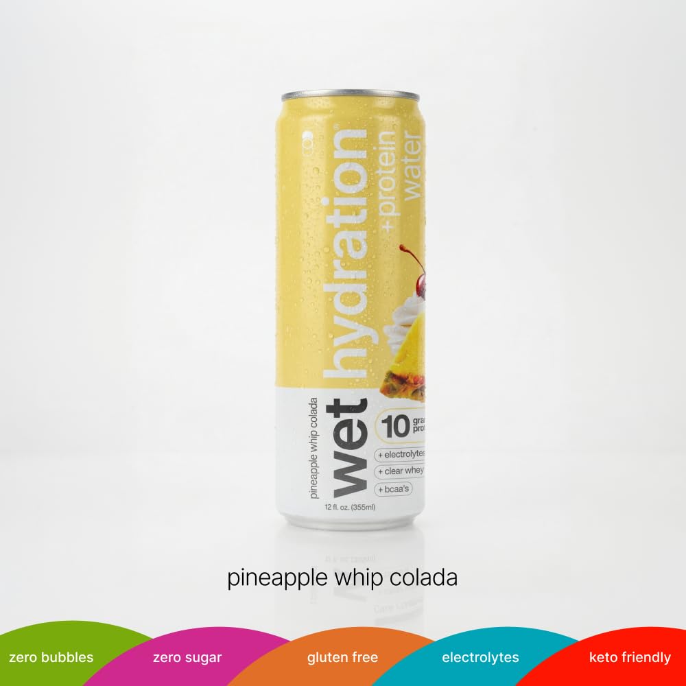 Detalle de textura y espuma de mezcla piña en WET HYDRATION que sugiere cremosidad