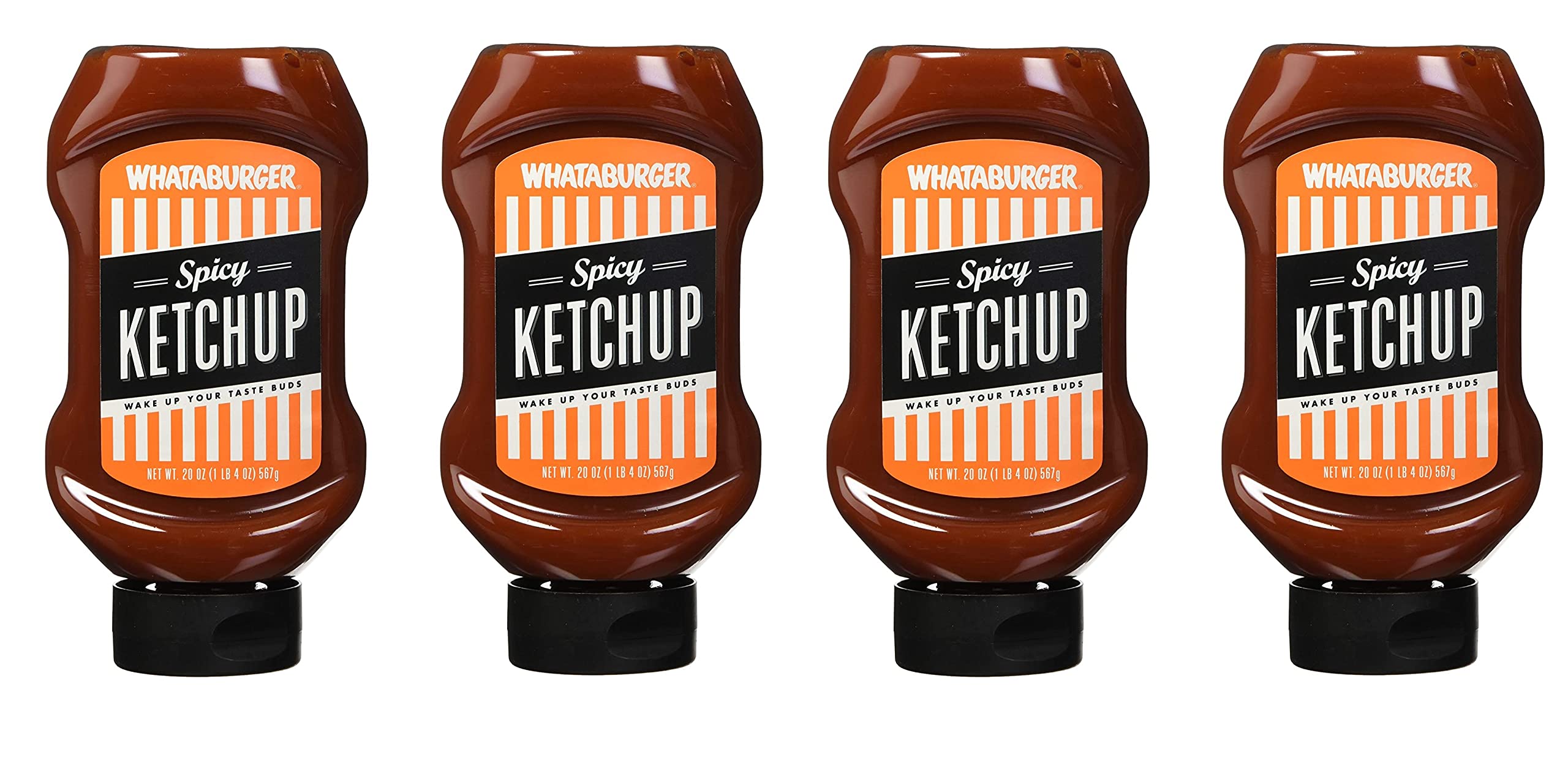 Whataburger botella frente mostrando etiqueta y tamaño práctico para cocina