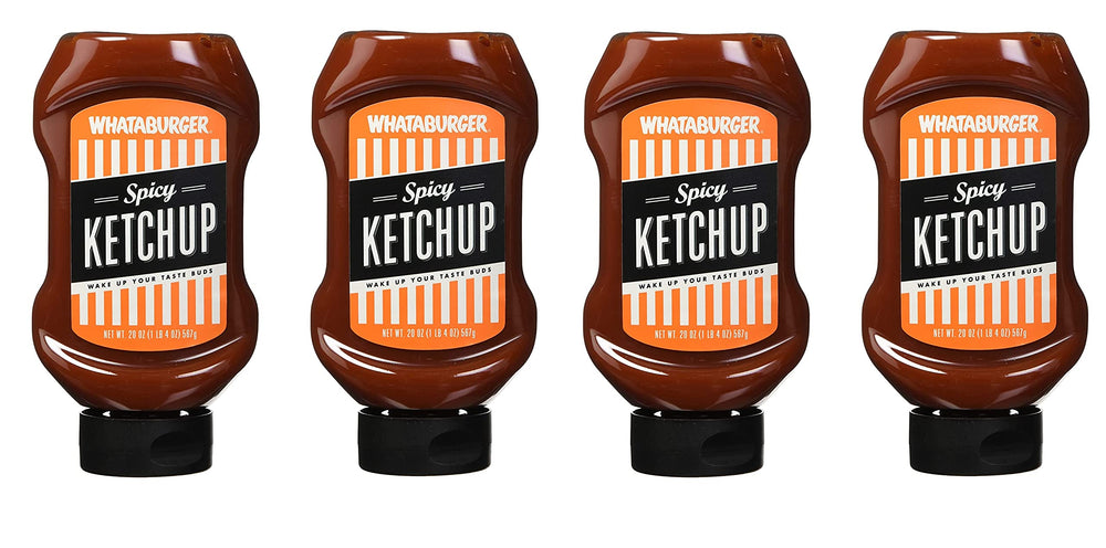 Whataburger botella frente mostrando etiqueta y tamaño práctico para cocina
