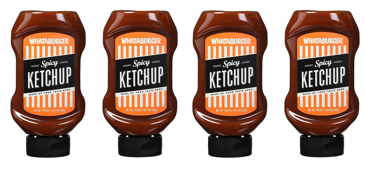Whataburger botella frente mostrando etiqueta y tamaño práctico para cocina