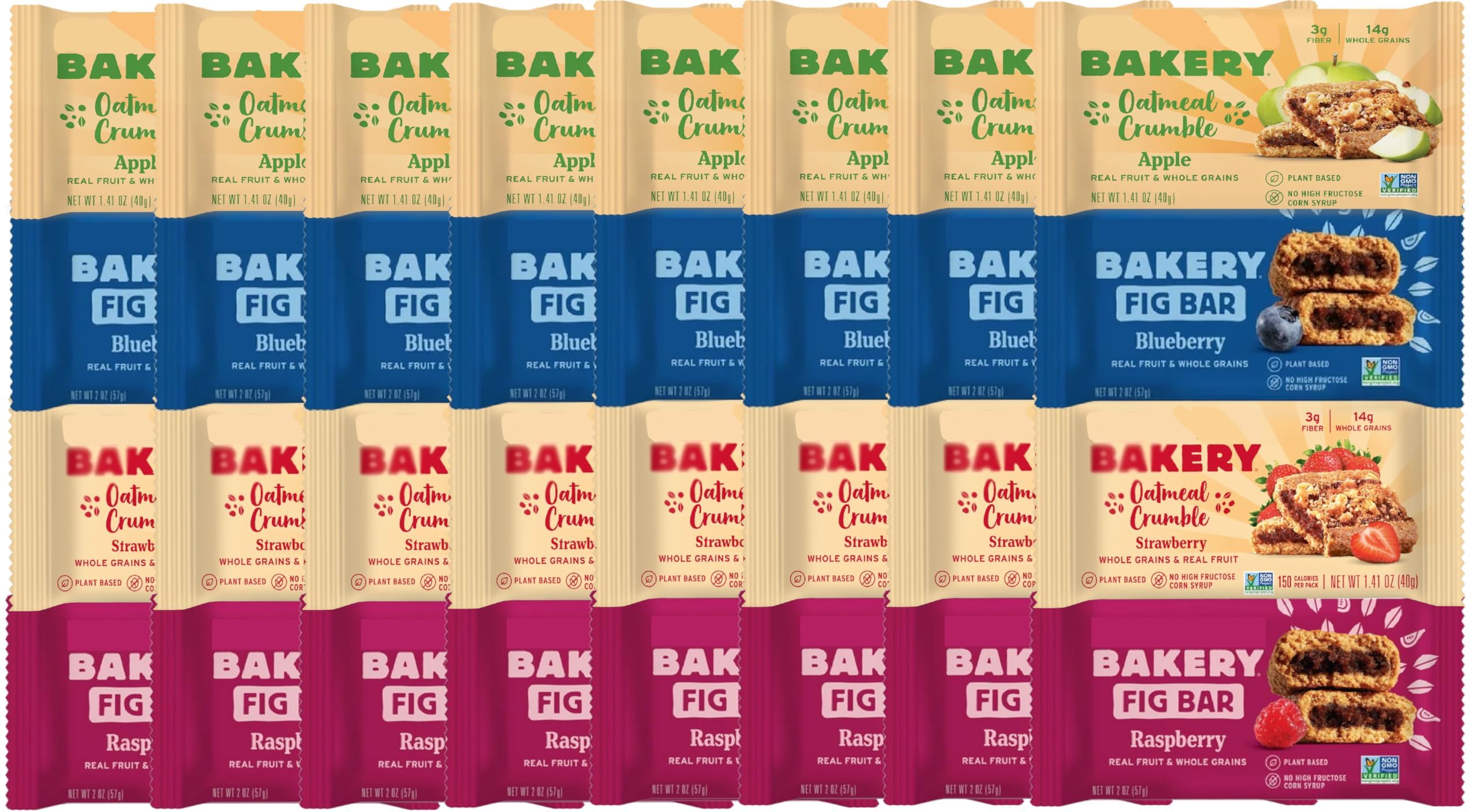 Generic whole wheat nature fig bars frente del paquete mostrando variedad y conveniencia