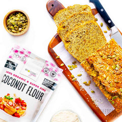 Wholesome Yum cucharada medidora con harina de coco, control de porciones preciso