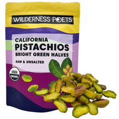 Wilderness Poets bolsa frontal de pistachos orgánicos, presenta ahorro y naturalidad