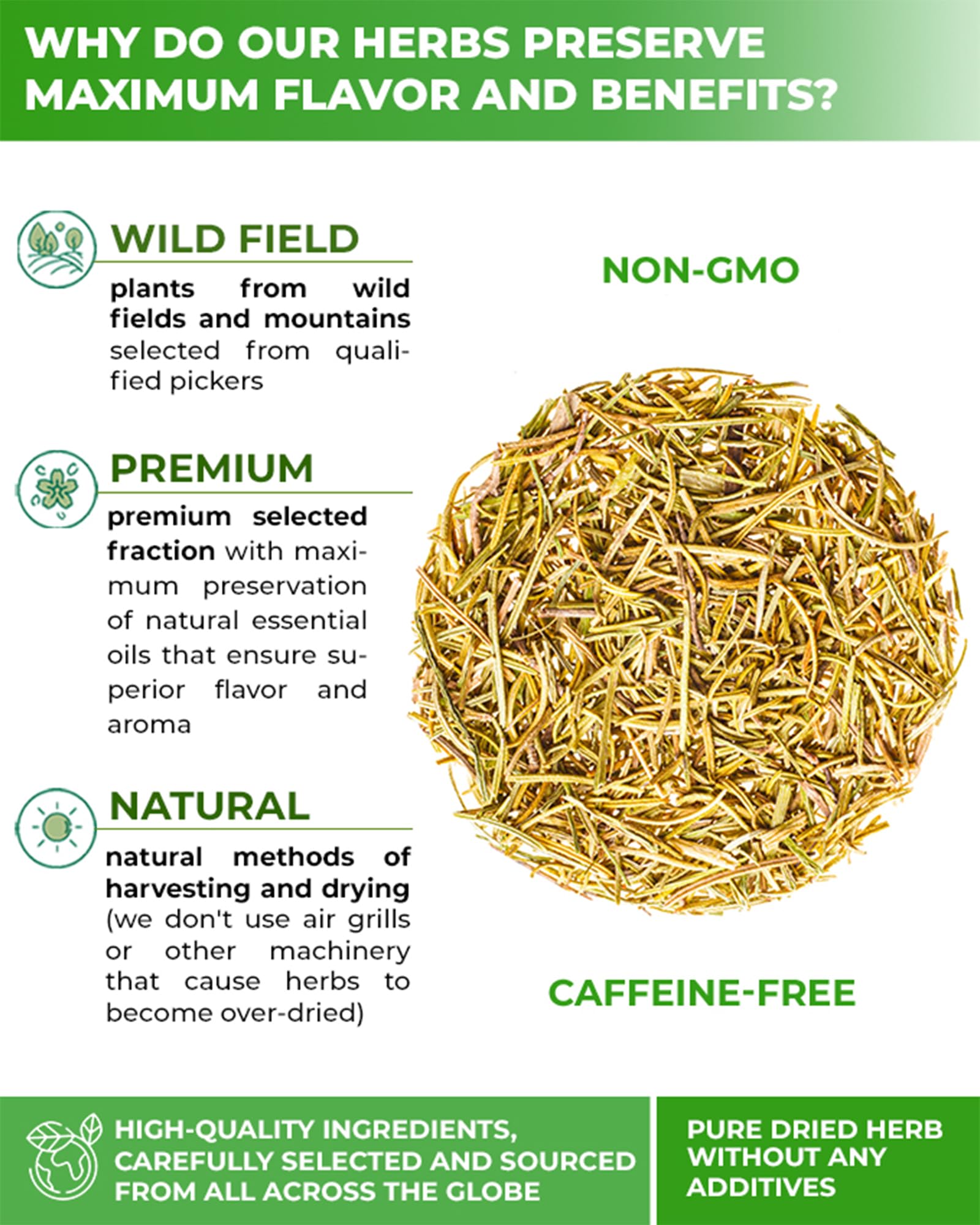 WILDFIELD HERBS bolsita infusionándose en taza, libera aroma y sabor