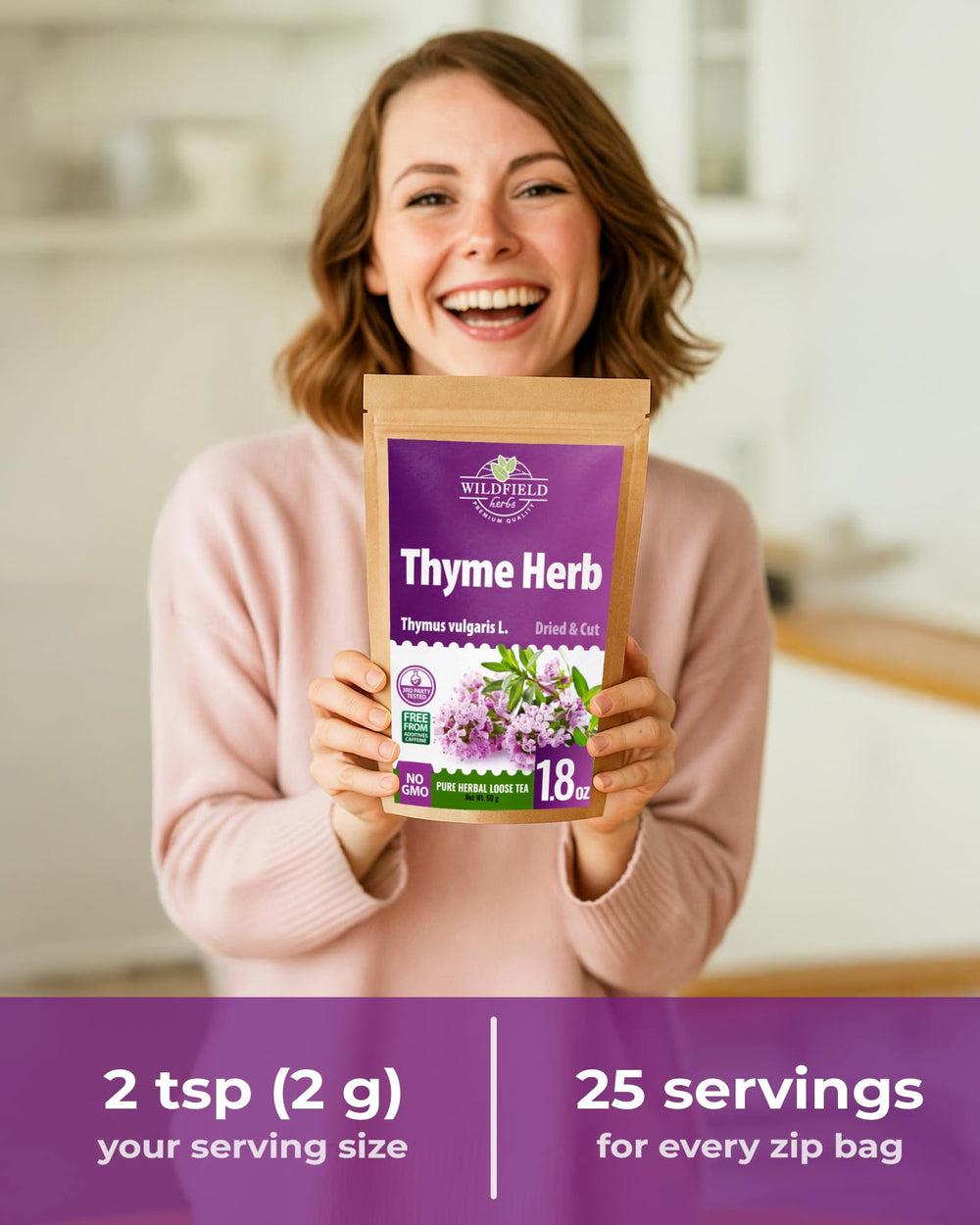 WILDFIELD HERBS producto en cocina realzando ambiente natural
