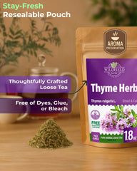 WILDFIELD HERBS paquete de 56 g junto a una regla para escala