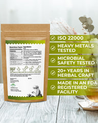 WILDFIELD HERBS primer plano de flores de tila secas, muestra textura aromática