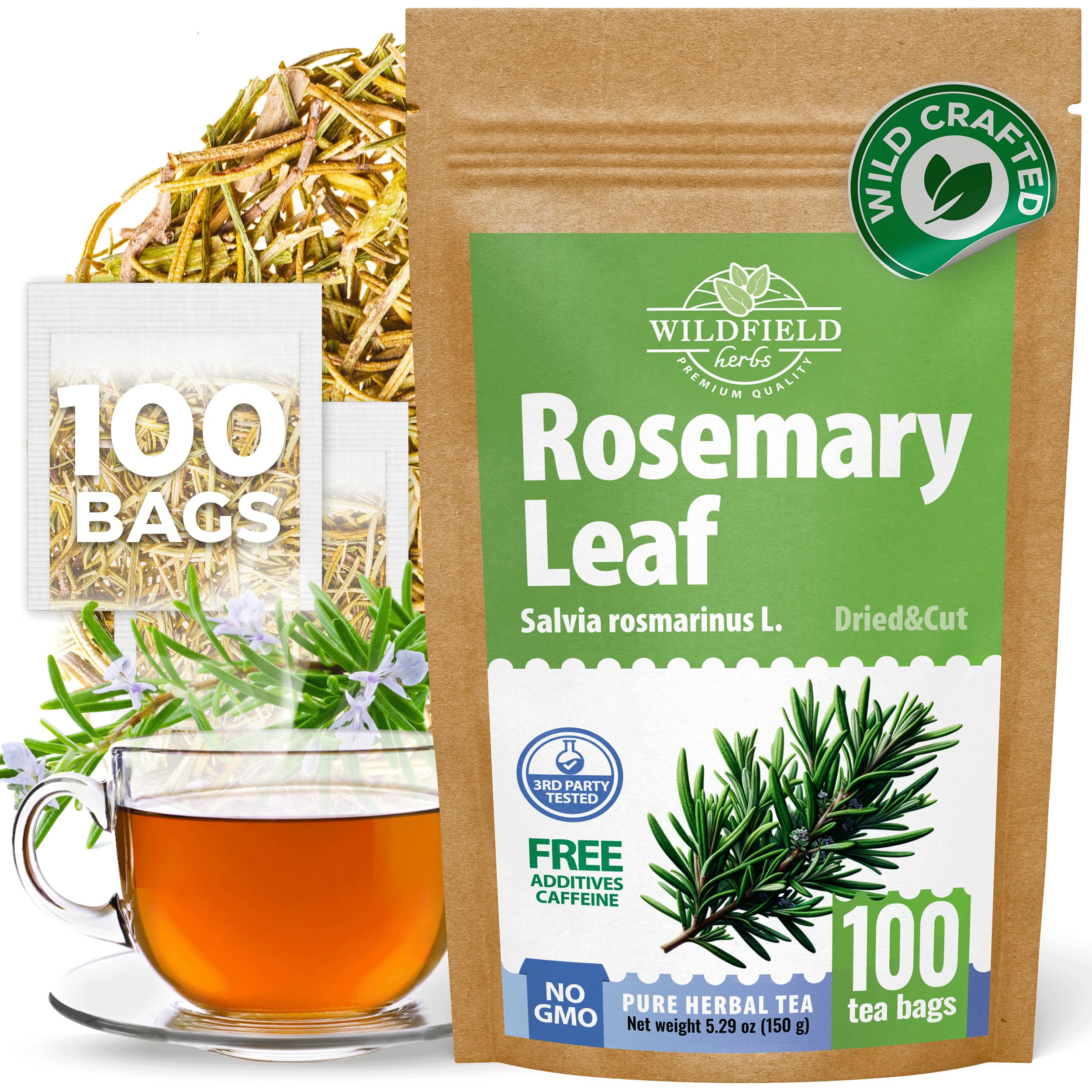 WILDFIELD HERBS frente del empaque mostrando caja y marca, mantiene frescura