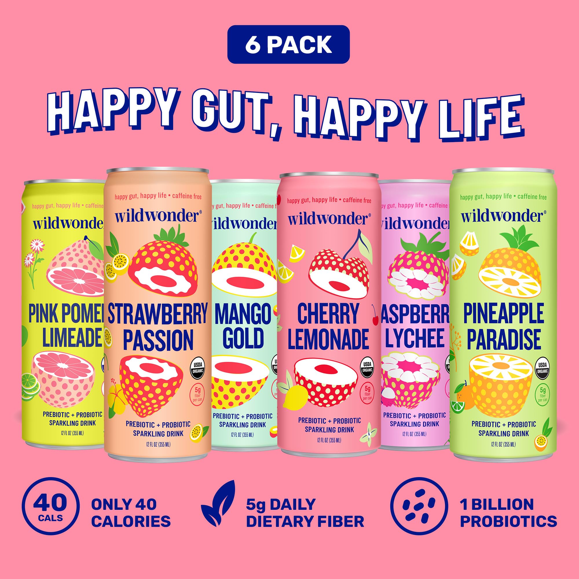 Wildwonder lata Guava Rose en mano, fácil de llevar y refrescante