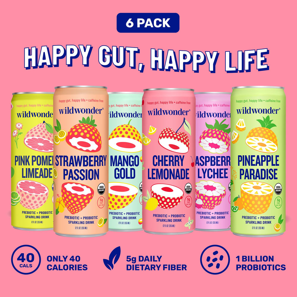 Wildwonder lata Guava Rose en mano, fácil de llevar y refrescante