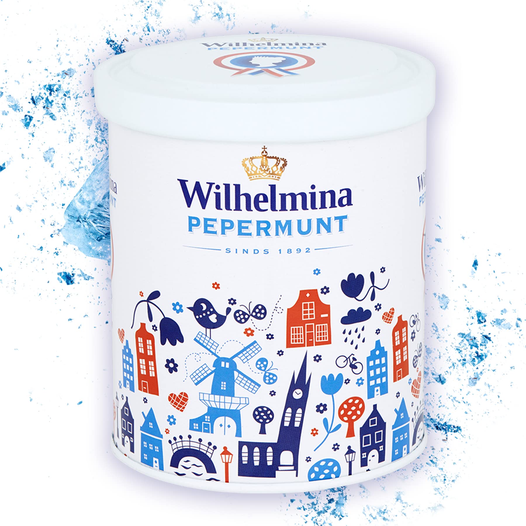 Wilhelmina Fortuin lata frontal elegante muestra diseño Holland y protección del producto