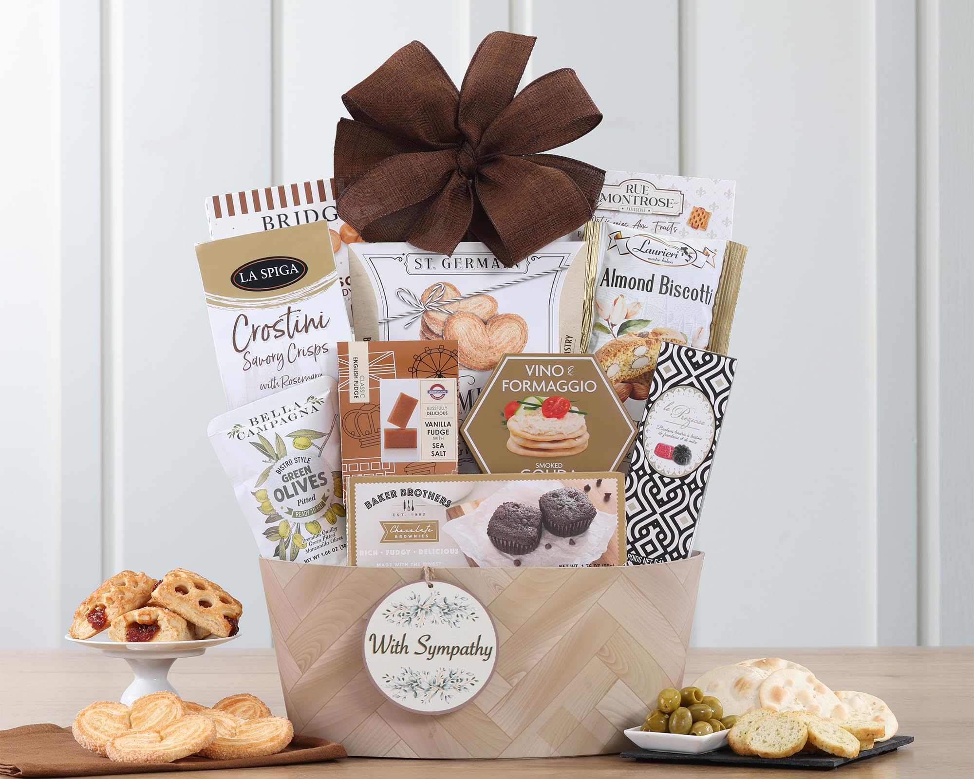 Wine Country Gift Baskets biscotti y brownie mostrando textura reconfortante