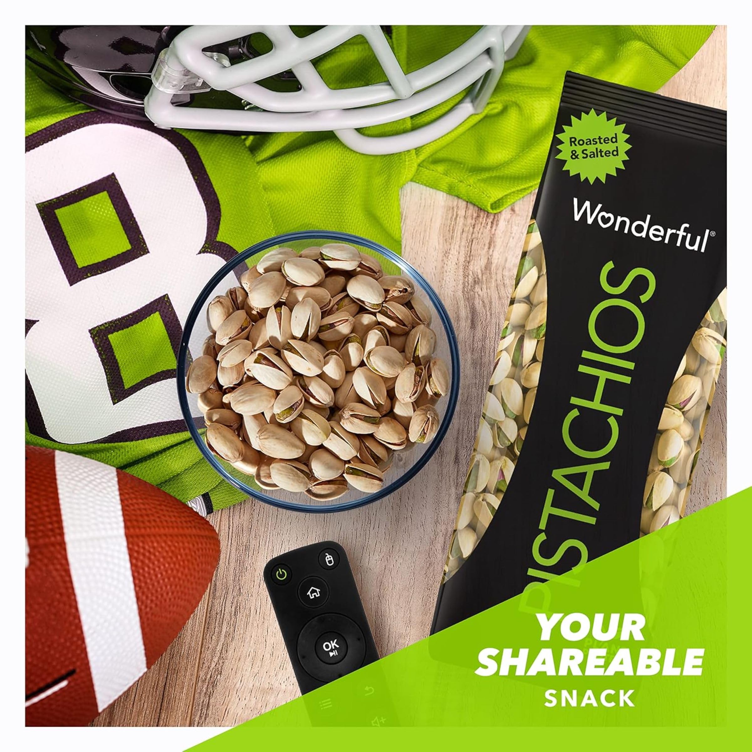 Wonderful Pistachios bol de servicio en fiesta, ideal para compartir con invitados
