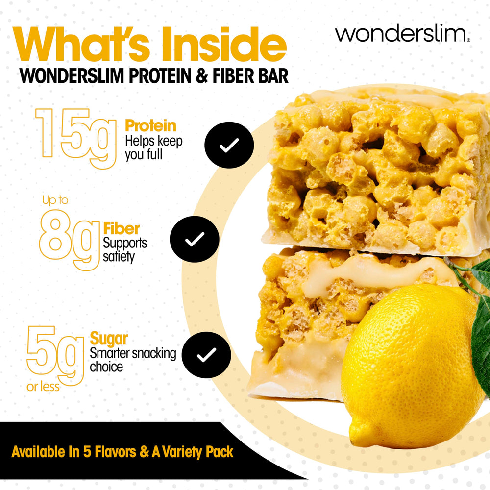 Wonderslim barrita en mano para comparar tamaño y porción práctica