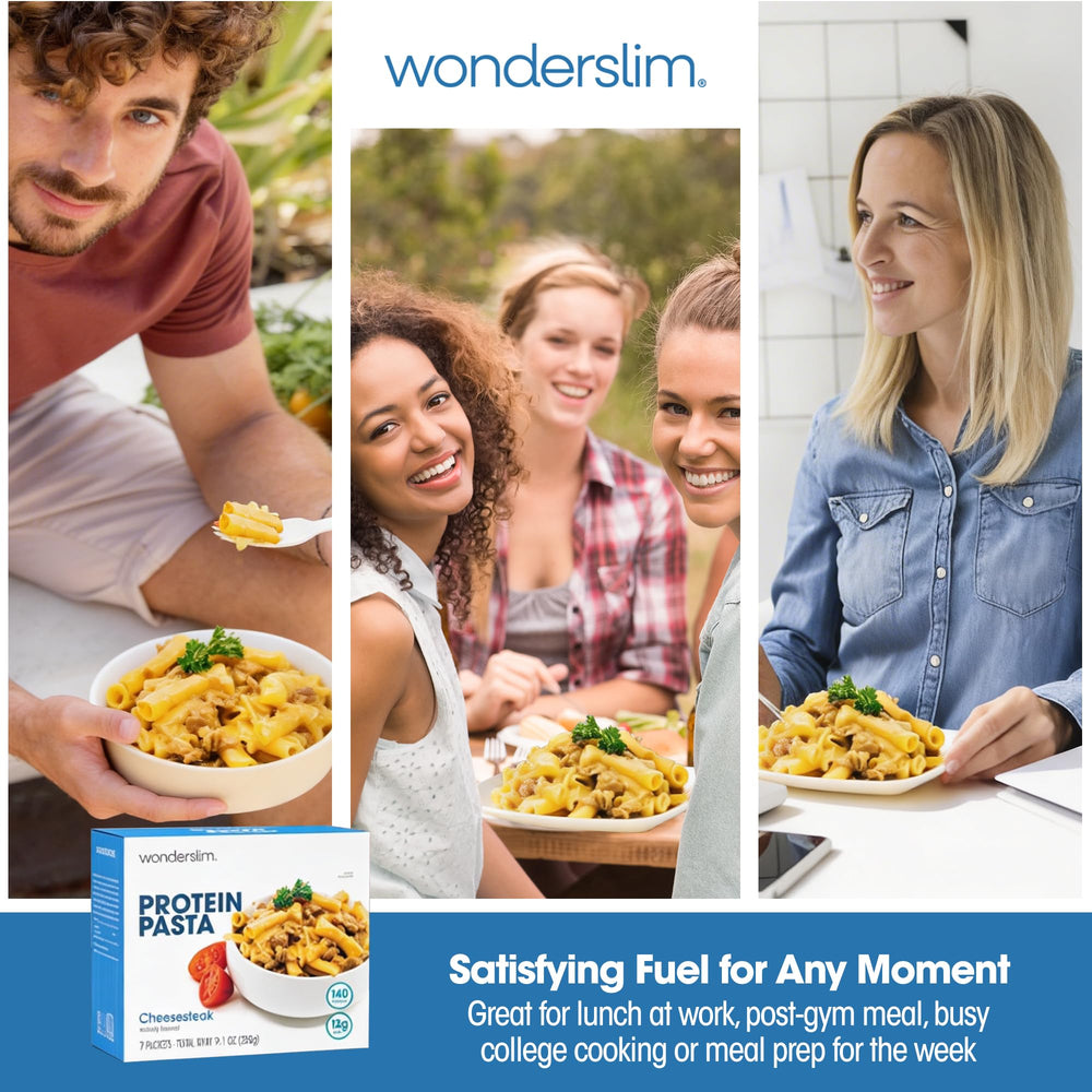 Wonderslim porción en mano para comparar tamaño y control de ración