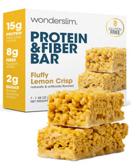 Wonderslim vista frontal del paquete Fluffy Lemon con información clara