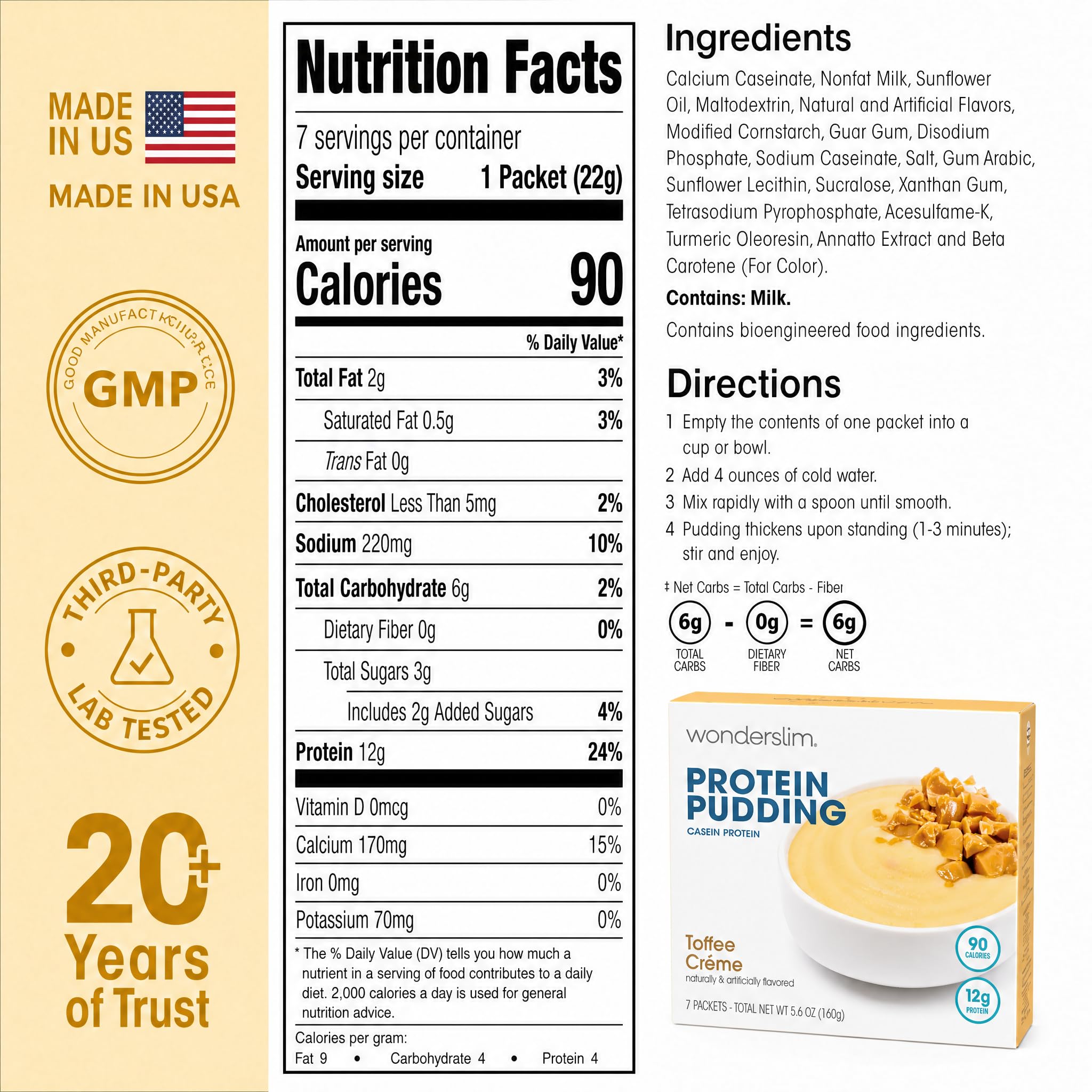 Pudín WonderSlim en escritorio como snack práctico y saciante