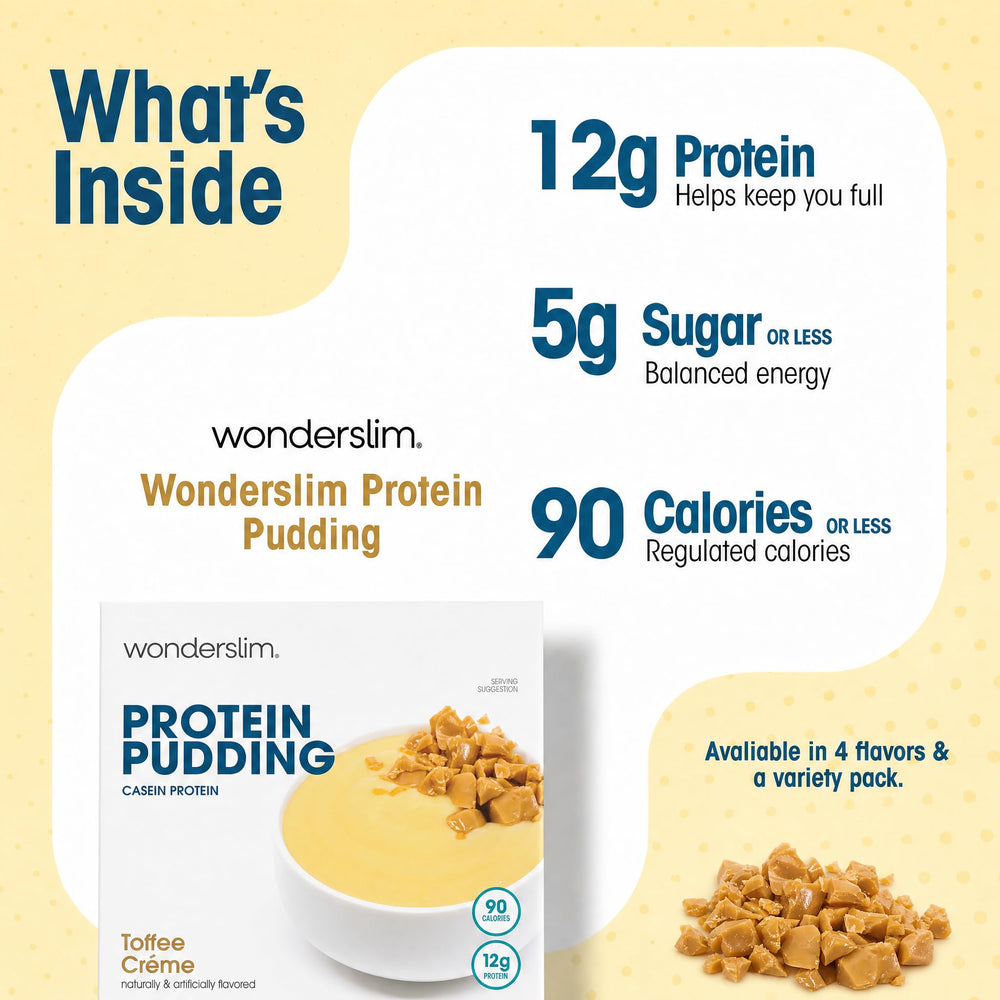 Cucharada de pudín WonderSlim textura cremosa perfecta para postre