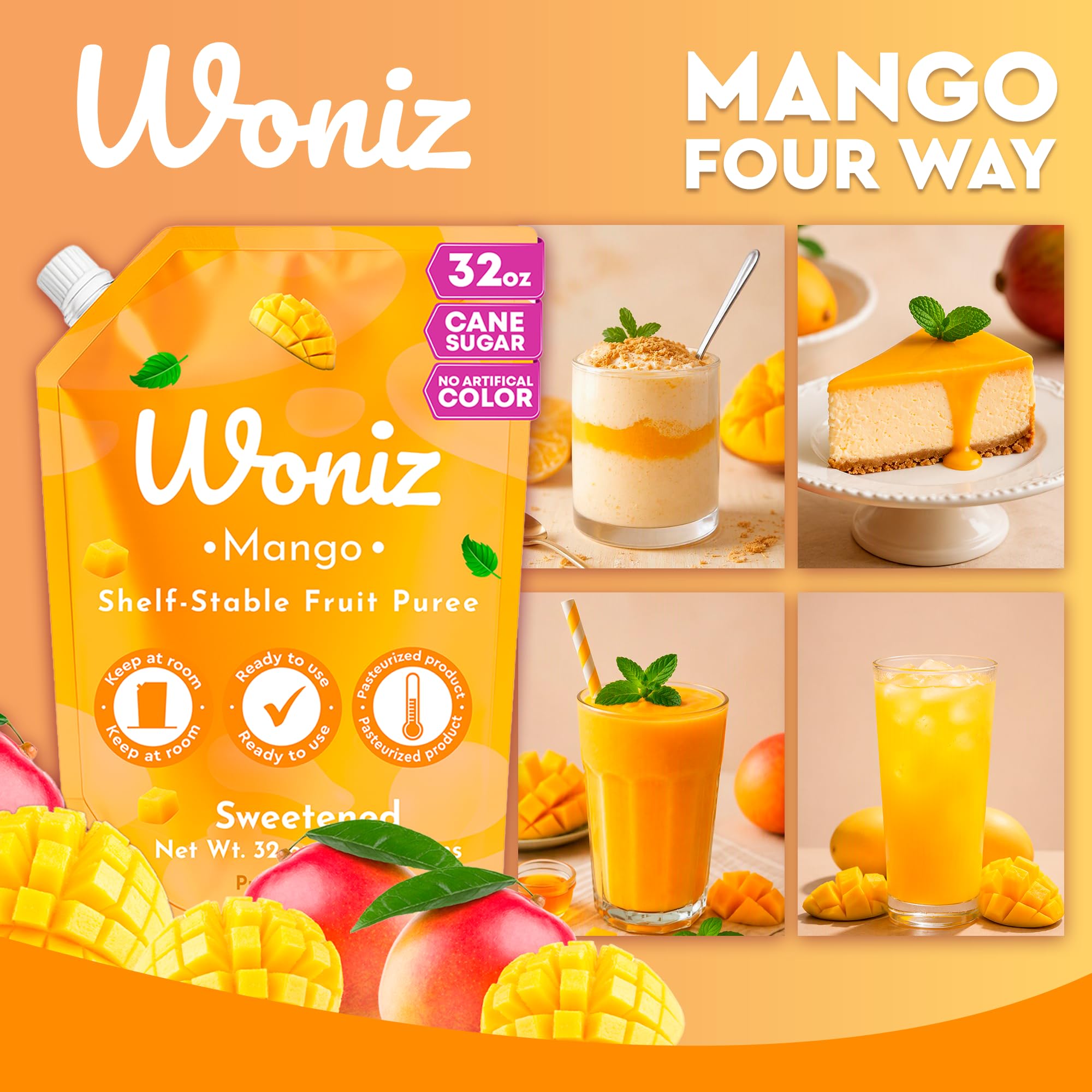 Woniz etiqueta con información nutricional visible y clara