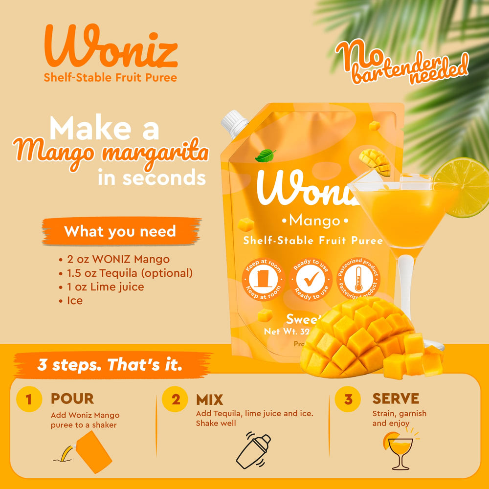 Woniz mangonada preparada con puré, lista para servir y disfrutar