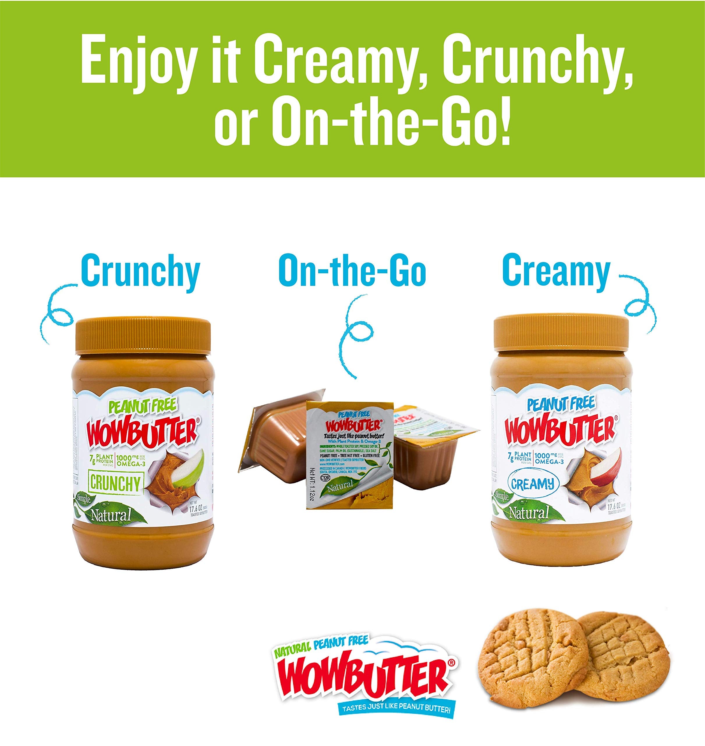Tapa del frasco WOWBUTTER mostrando sello hermético, conserva frescura