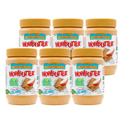 WOWBUTTER frasco frontal mostrando etiqueta y certificaciones, aporta confianza