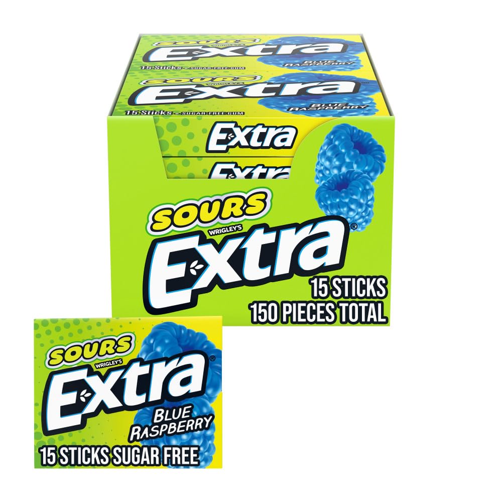 WRIGLEY'S EXTRA frente del paquete mostrando diseño y sabor