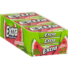 WRIGLEY'S EXTRA frente del paquete con diseño y beneficio práctico